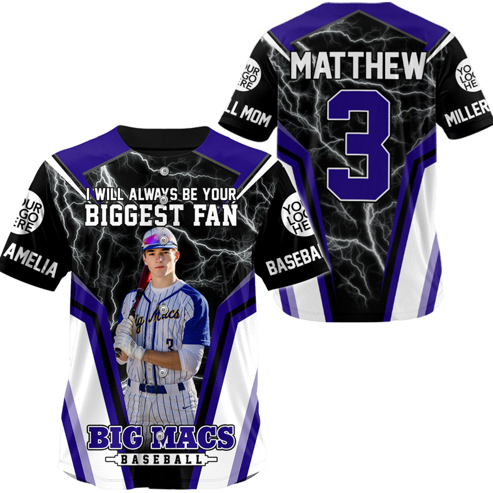 I Will Always Be Your Biggest Fan Personalized Baseball Jersey For