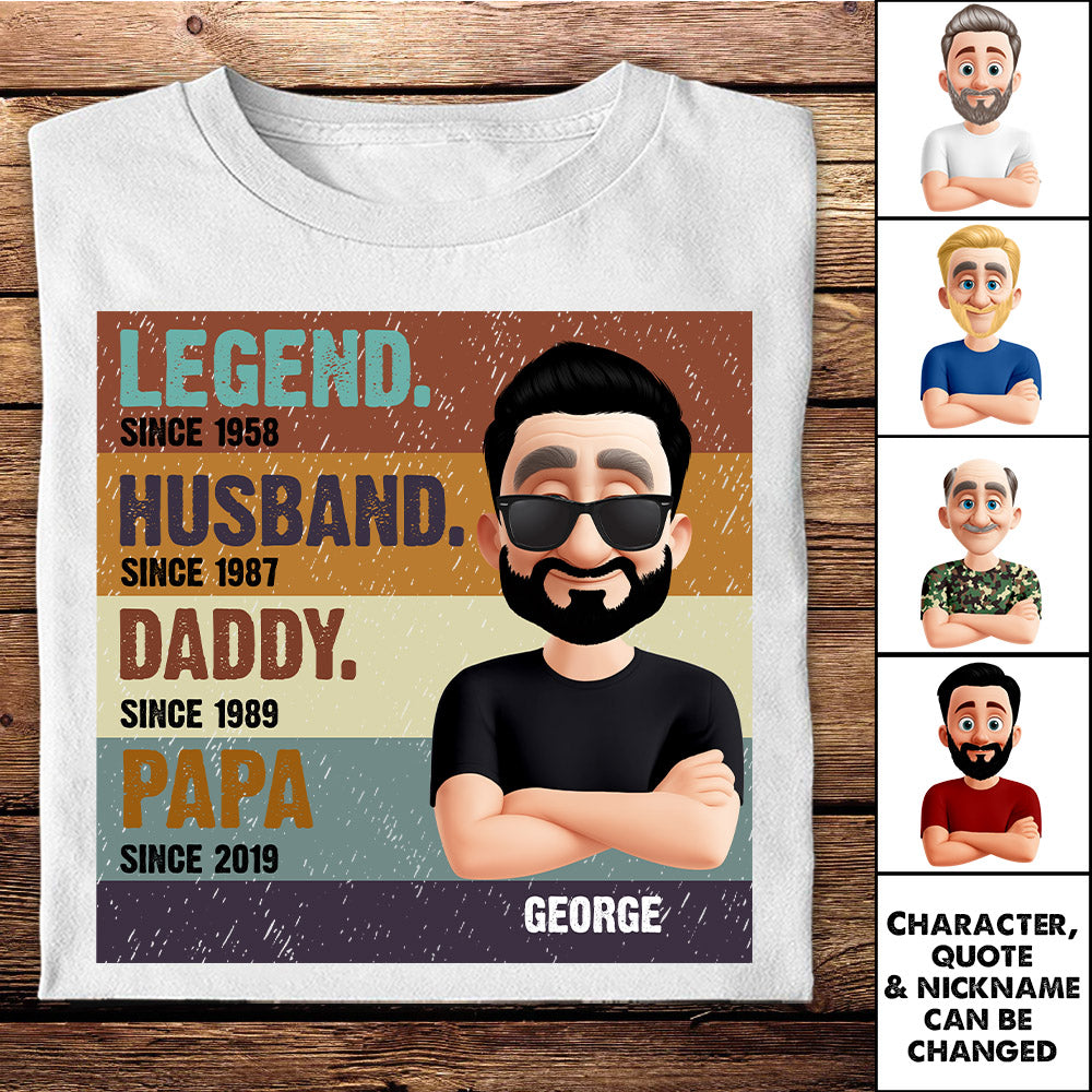The Legend Husband Daddy Papa, Custom Shirt Gift For Dad T1807 Nh00
