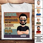 The Legend Husband Daddy Papa, Custom Shirt Gift For Dad T1807 Nh00