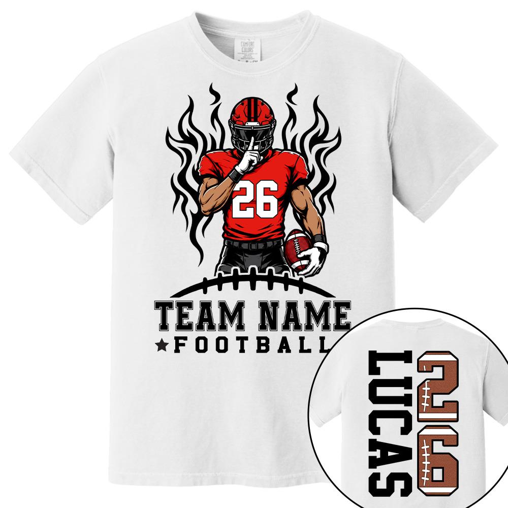 Personalized Team Football Shirt With Kids Name & Number Fall Football Season Shirt L0411 Hv01