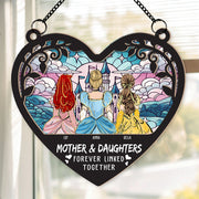 Mom Forever Linked Together - Personalized Window Hanging Suncatcher Ornament Vr2 Nh00