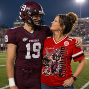 Custom Photo Football Player Jersey - Personalized Team Name School Name Bootleg Style Jersey Na02 Hv01