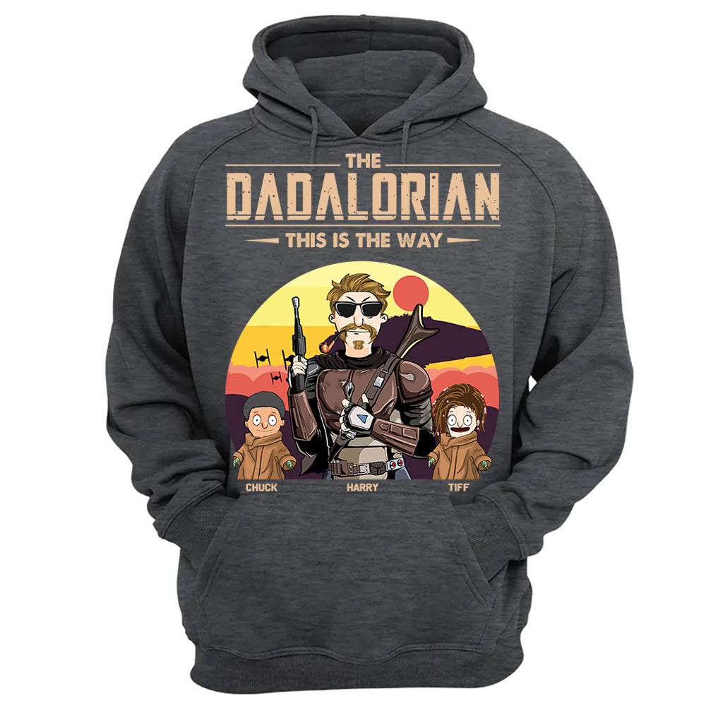 The Dadalorian This Is The Way - Personalized Shirt Tatooine Background With Kids Pt99