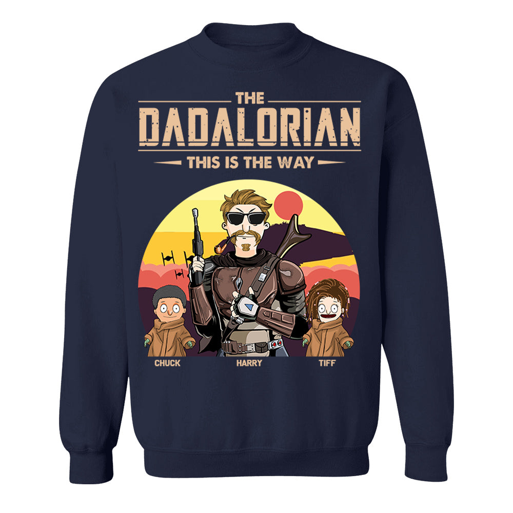 The Dadalorian This Is The Way - Personalized Shirt Tatooine Background With Kids Pt99