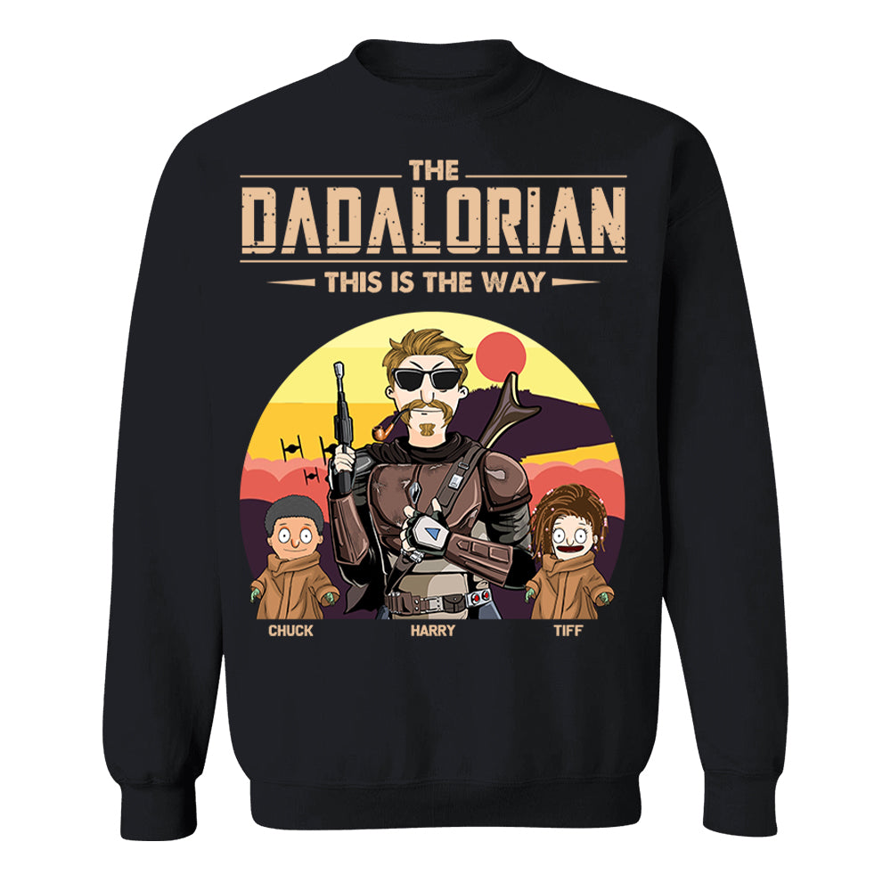 The Dadalorian This Is The Way - Personalized Shirt Tatooine Background With Kids Pt99
