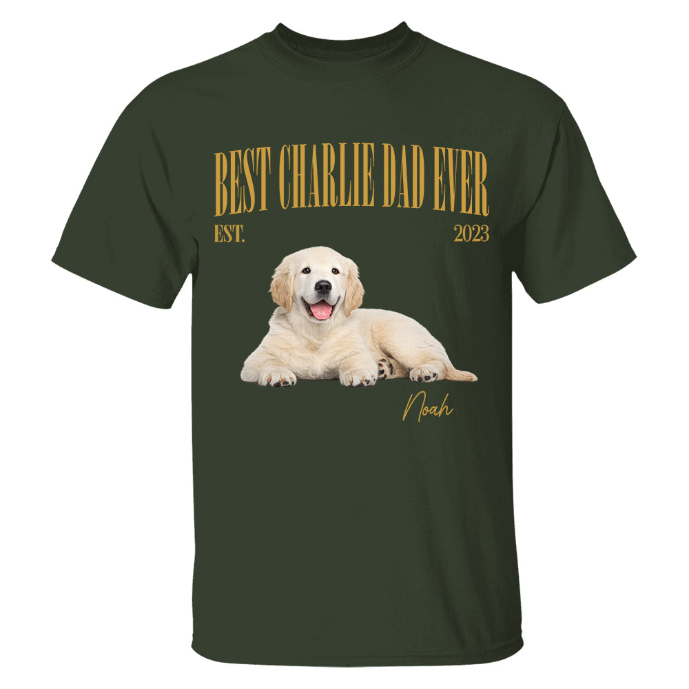 Best Dog Dad Ever, Personalized Dog Dad T-Shirt Custom Pet Photo & Name, Father’s Day Gift, American Dog Dads Gifts, Pet Lover Humor MI209 TH23