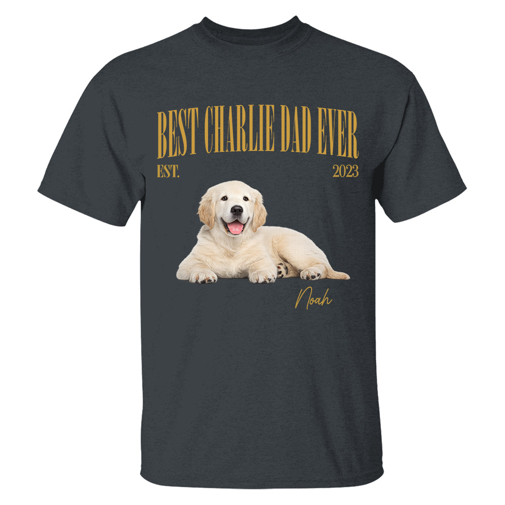 Best Dog Dad Ever, Personalized Dog Dad T-Shirt Custom Pet Photo & Name, Father’s Day Gift, American Dog Dads Gifts, Pet Lover Humor MI209 TH23