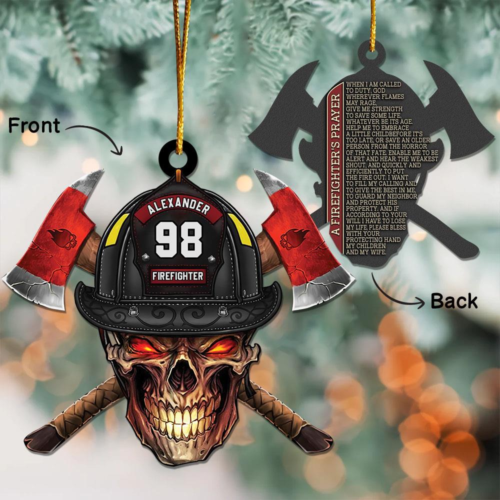 Custom Ornament Firefighter's Prayer Gift For Fireman K1702