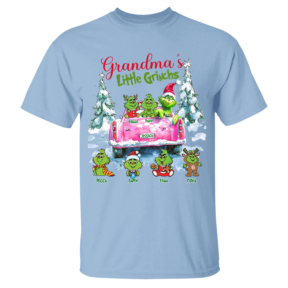 Personalized Grandma's Little Grandkids Christmas Shirt Tu20