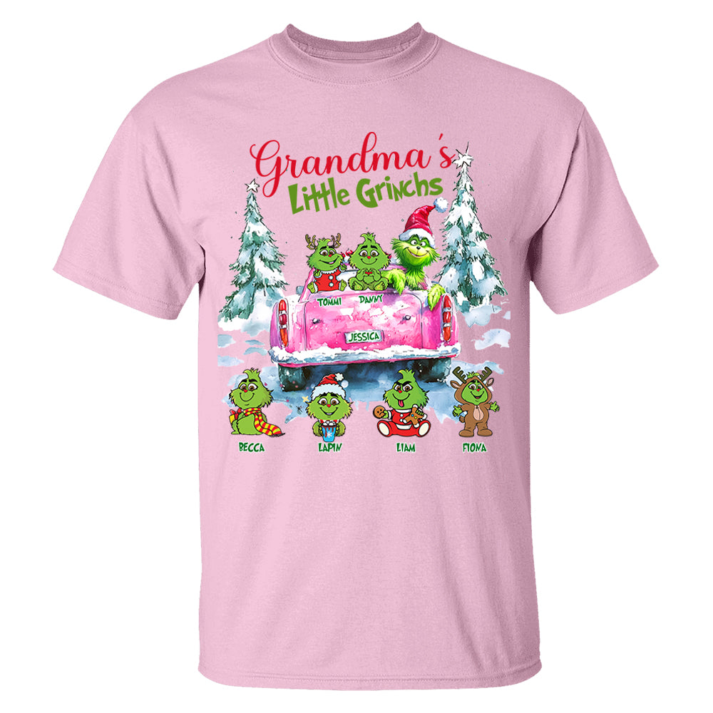 Personalized Grandma's Little Grandkids Christmas Shirt Tu20