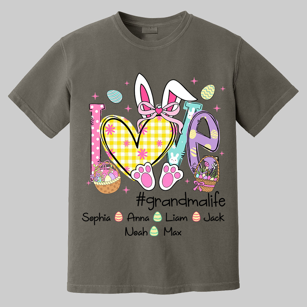 Easter Coquette Love Grandmalife - Personalized Shirt For Grandma Mimi Gigi - Cute Family Gifts Easter Tm01