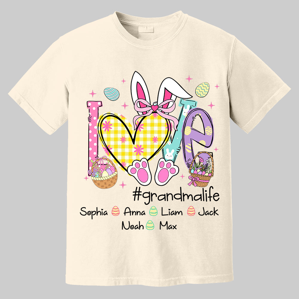 Easter Coquette Love Grandmalife - Personalized Shirt For Grandma Mimi Gigi - Cute Family Gifts Easter Tm01