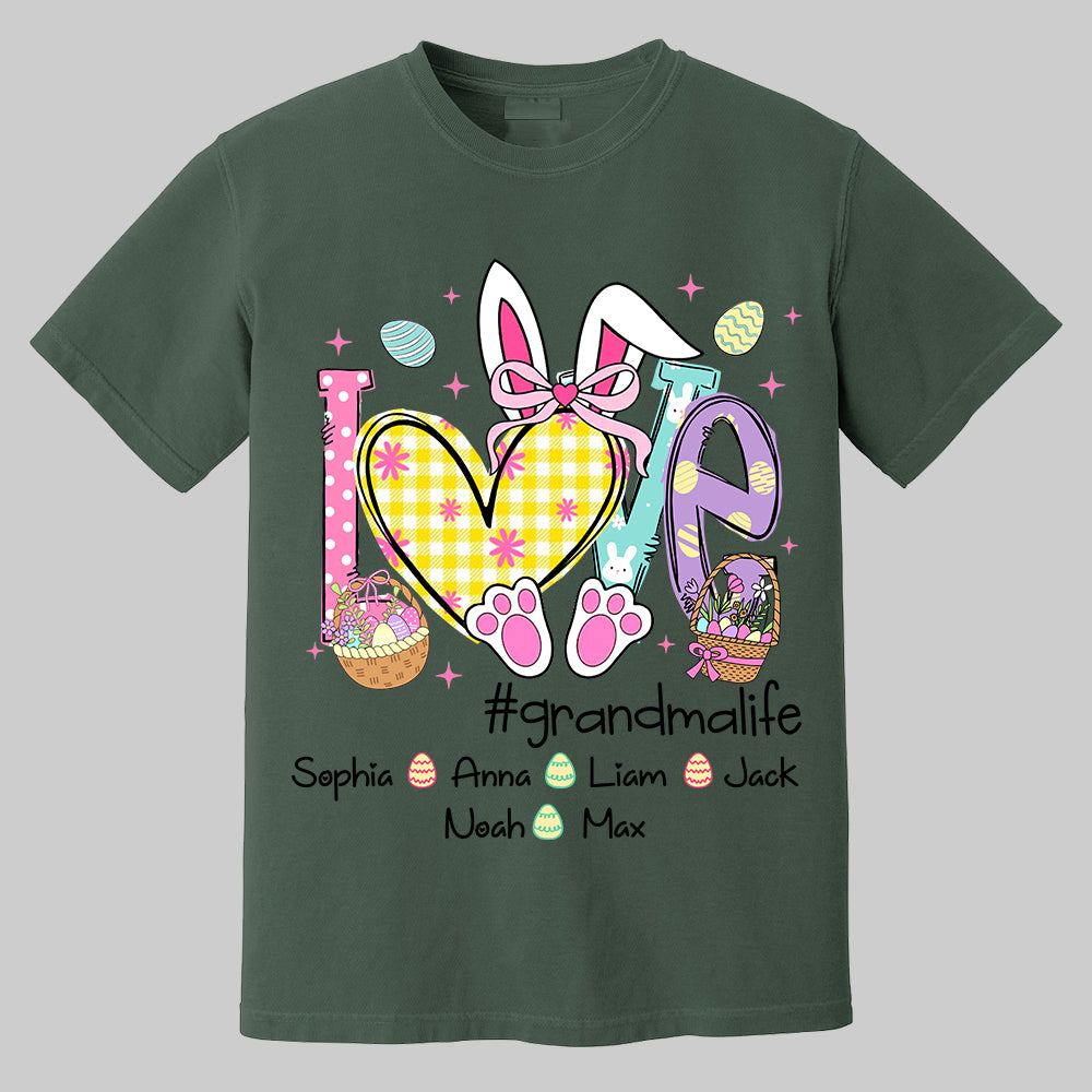 Easter Coquette Love Grandmalife - Personalized Shirt For Grandma Mimi Gigi - Cute Family Gifts Easter Tm01