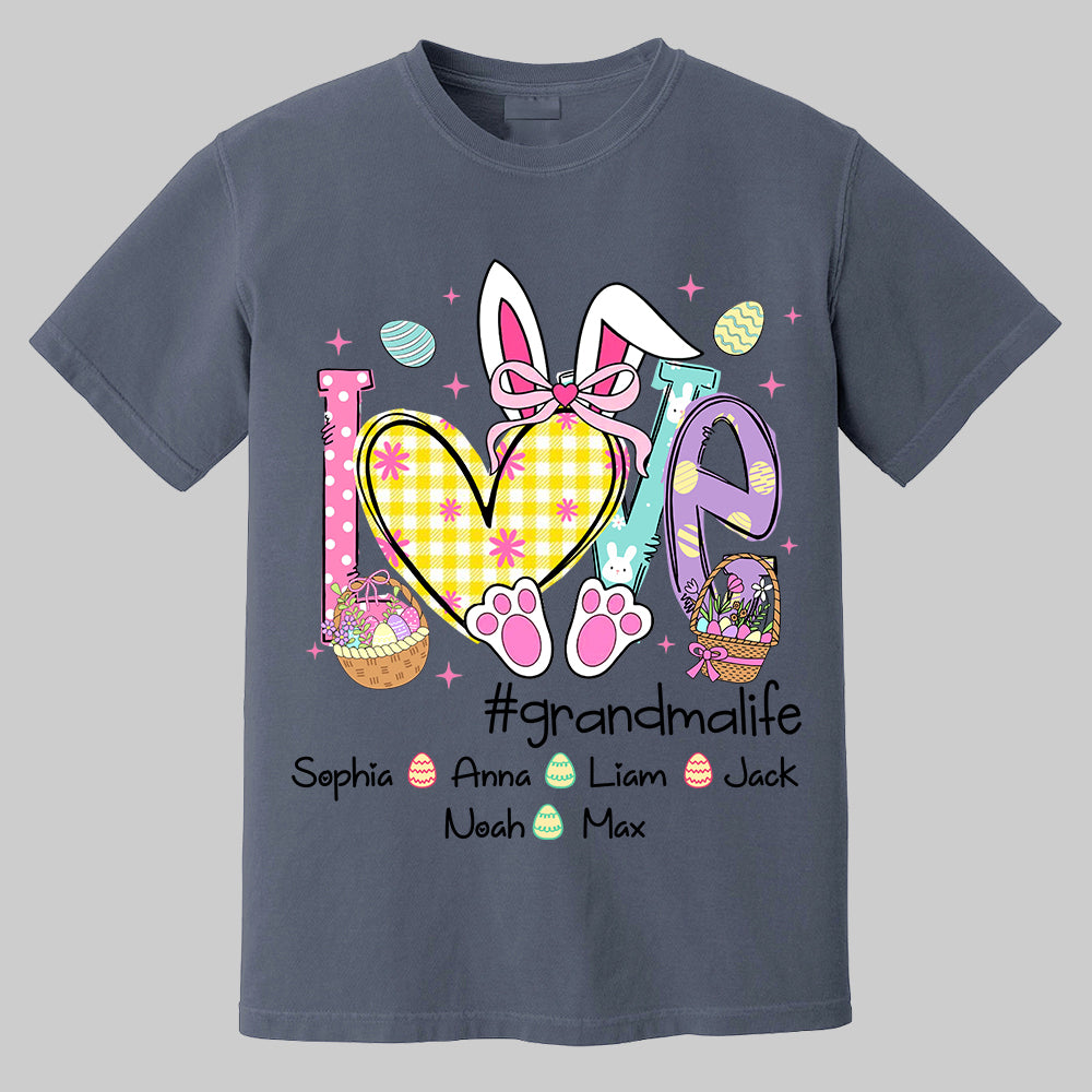 Easter Coquette Love Grandmalife - Personalized Shirt For Grandma Mimi Gigi - Cute Family Gifts Easter Tm01