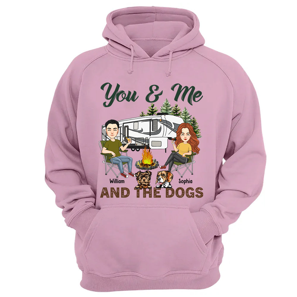 You & Me And The Dogs - Custom Camping Shirt For Couples, Family Gifts For Camping Lovers NA04 Tm01