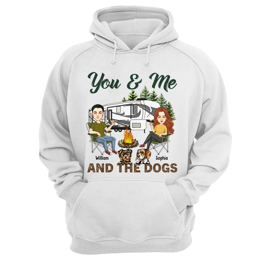 You & Me And The Dogs - Custom Camping Shirt For Couples, Family Gifts For Camping Lovers NA04 Tm01
