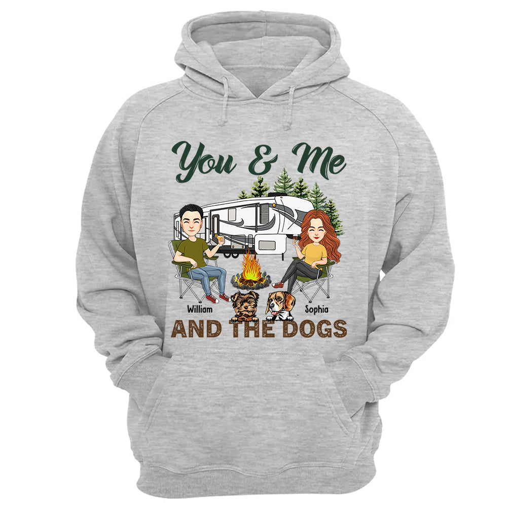 You & Me And The Dogs - Custom Camping Shirt For Couples, Family Gifts For Camping Lovers NA04 Tm01
