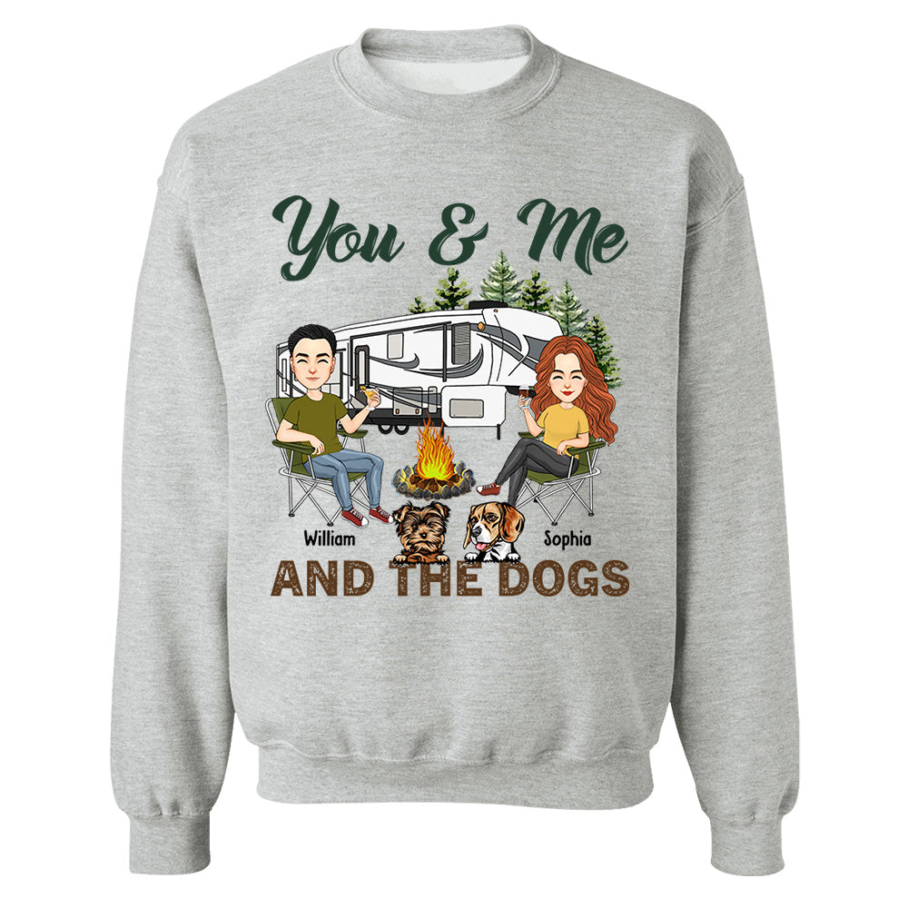 You & Me And The Dogs - Custom Camping Shirt For Couples, Family Gifts For Camping Lovers NA04 Tm01