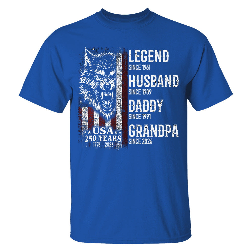 Legend Husband Dad Grandpa Shirt with Customize Nickname, Est, Face - Personalized Fathers Day Shirt, First Time Dad T-Shirt Do99