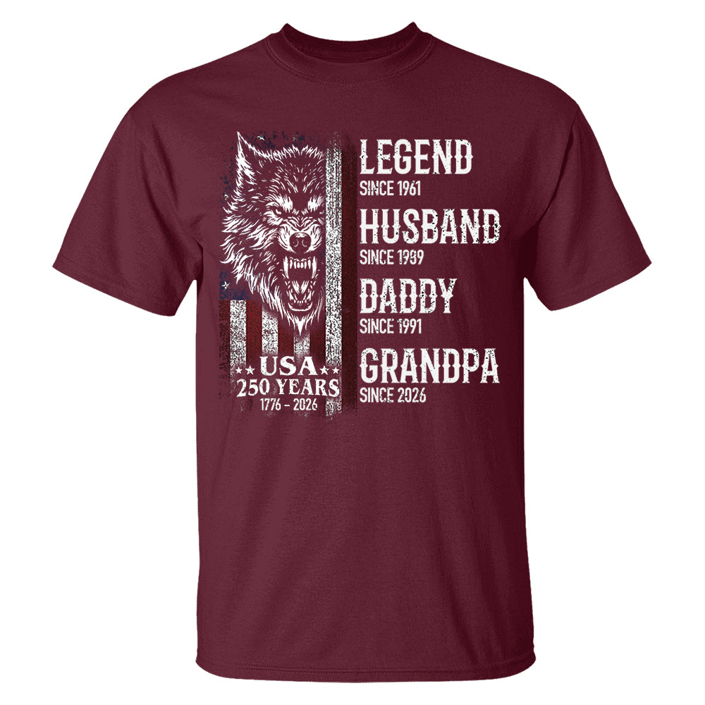 Legend Husband Dad Grandpa Shirt with Customize Nickname, Est, Face - Personalized Fathers Day Shirt, First Time Dad T-Shirt Do99