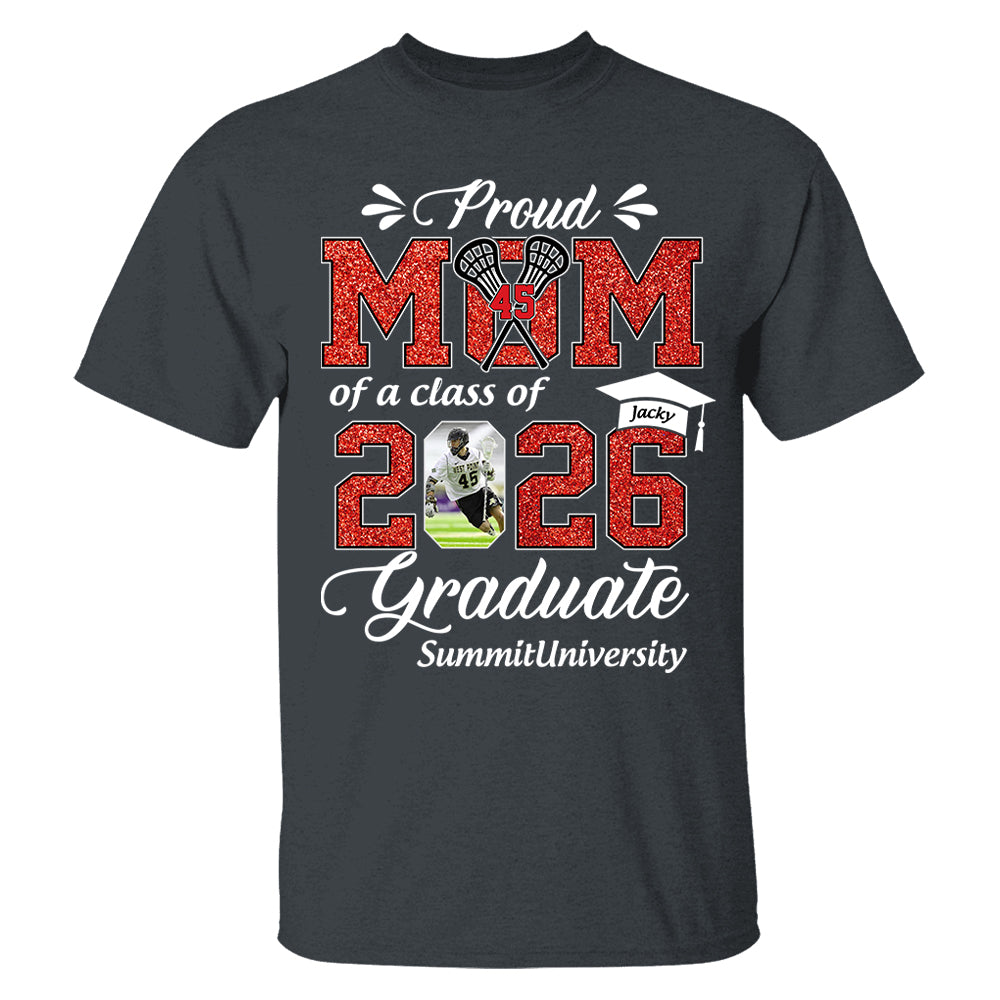 Personalized Lacrosse Graduation Shirt Class of 2026 Custom Senior Shirt Family Graduation Gift Lacrosse Senior 2026 Shirt Na02 T24