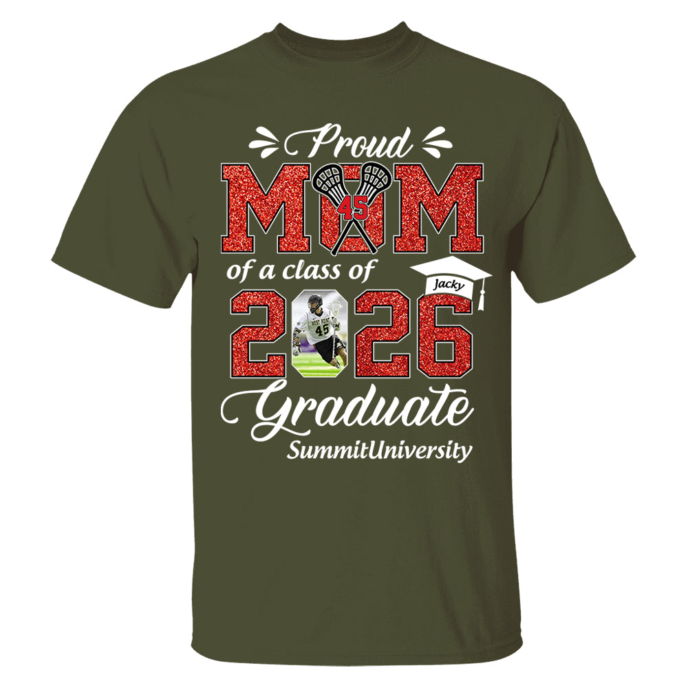 Personalized Lacrosse Graduation Shirt Class of 2026 Custom Senior Shirt Family Graduation Gift Lacrosse Senior 2026 Shirt Na02 T24