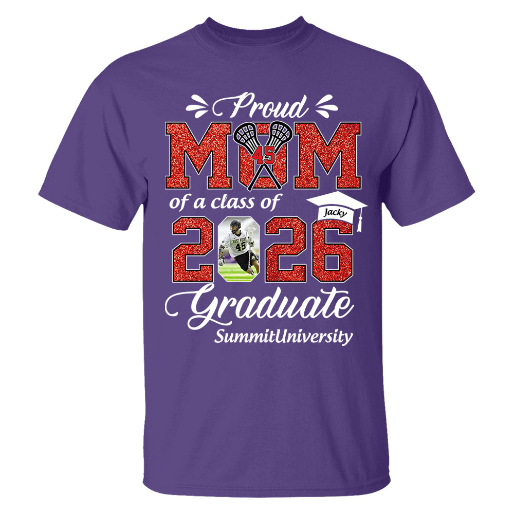 Personalized Lacrosse Graduation Shirt Class of 2026 Custom Senior Shirt Family Graduation Gift Lacrosse Senior 2026 Shirt Na02 T24