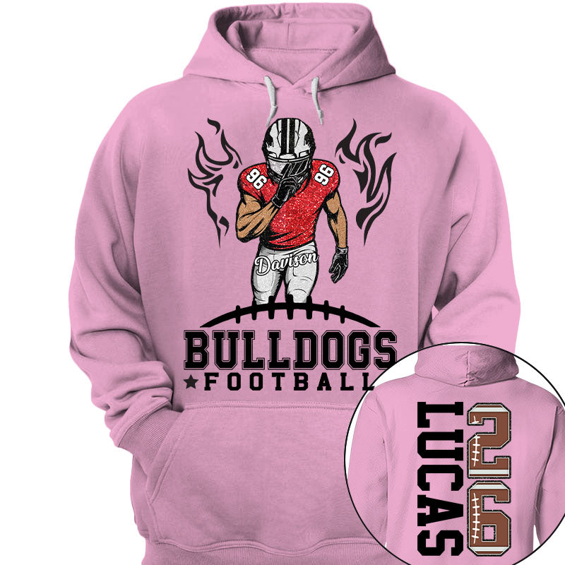 Custom Team Football Shirt With Kids Name & Jersey Number, Personalized Football Mom Shirt, Football Mama Shirt, Fall Football Season Shirt Nh00