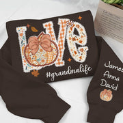 Love Grandma Life - Personalized Autumn Pumpkin Shirt For Grandma Mom NA04 Nh00