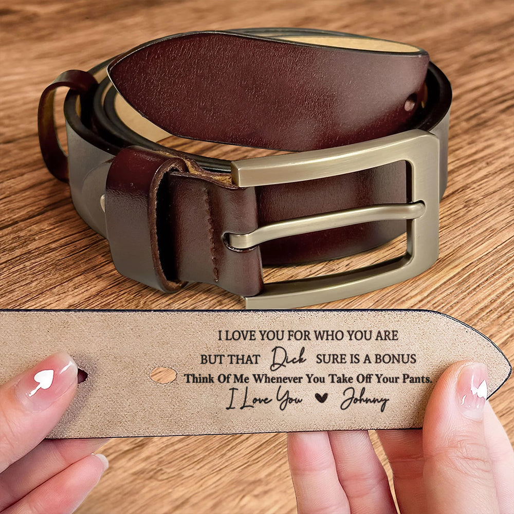 Funny Handmade Belt Gift For Husband, Custom Engraved Leather Belt Grooms Men, Father's Day Gift, Genuine Leather, Anniversary Gift