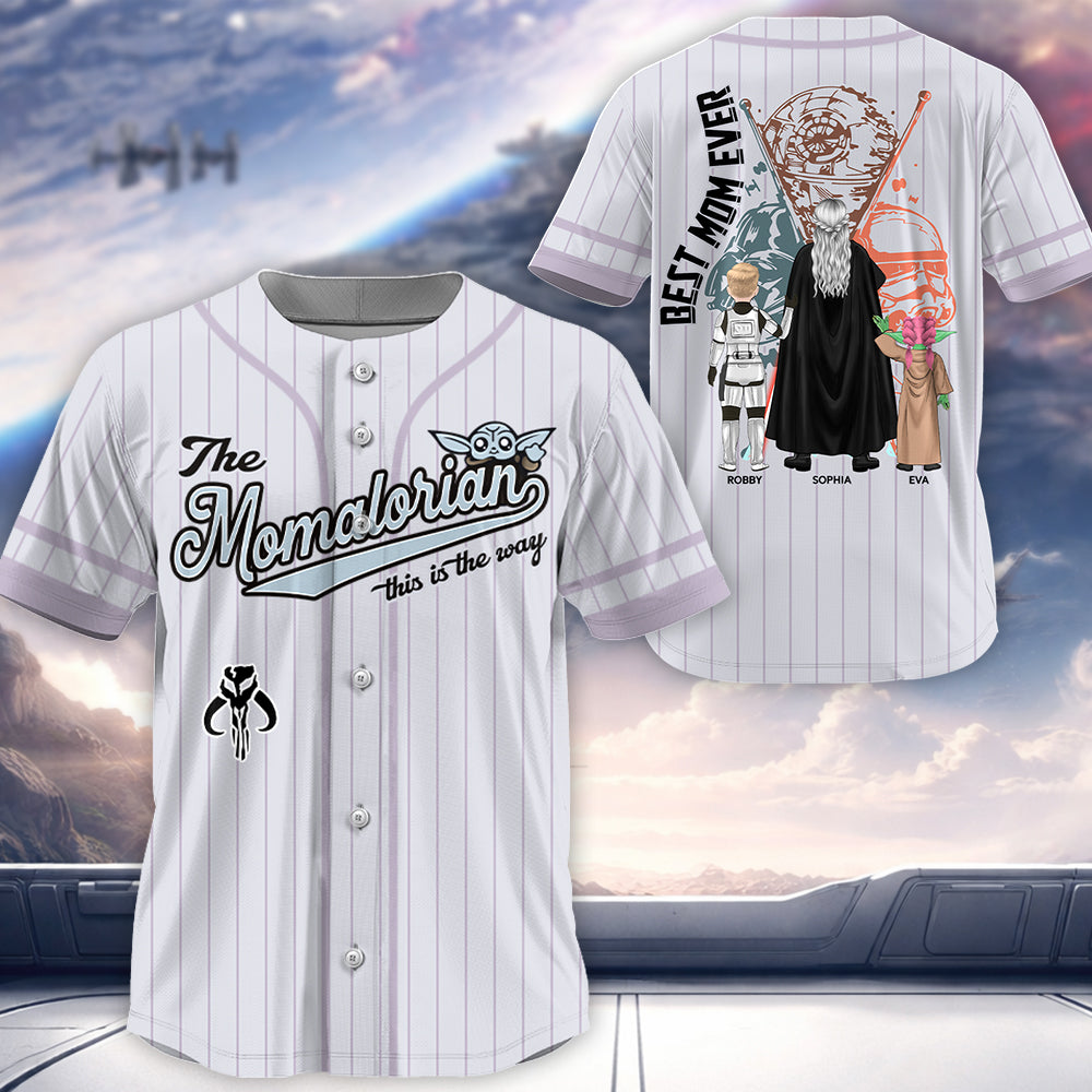Personalized The Momalorian This Is The Way Baseball Jersey Shirt For Mom - Custom Mother's Day Gift 2026 Ver 2 New Hv01