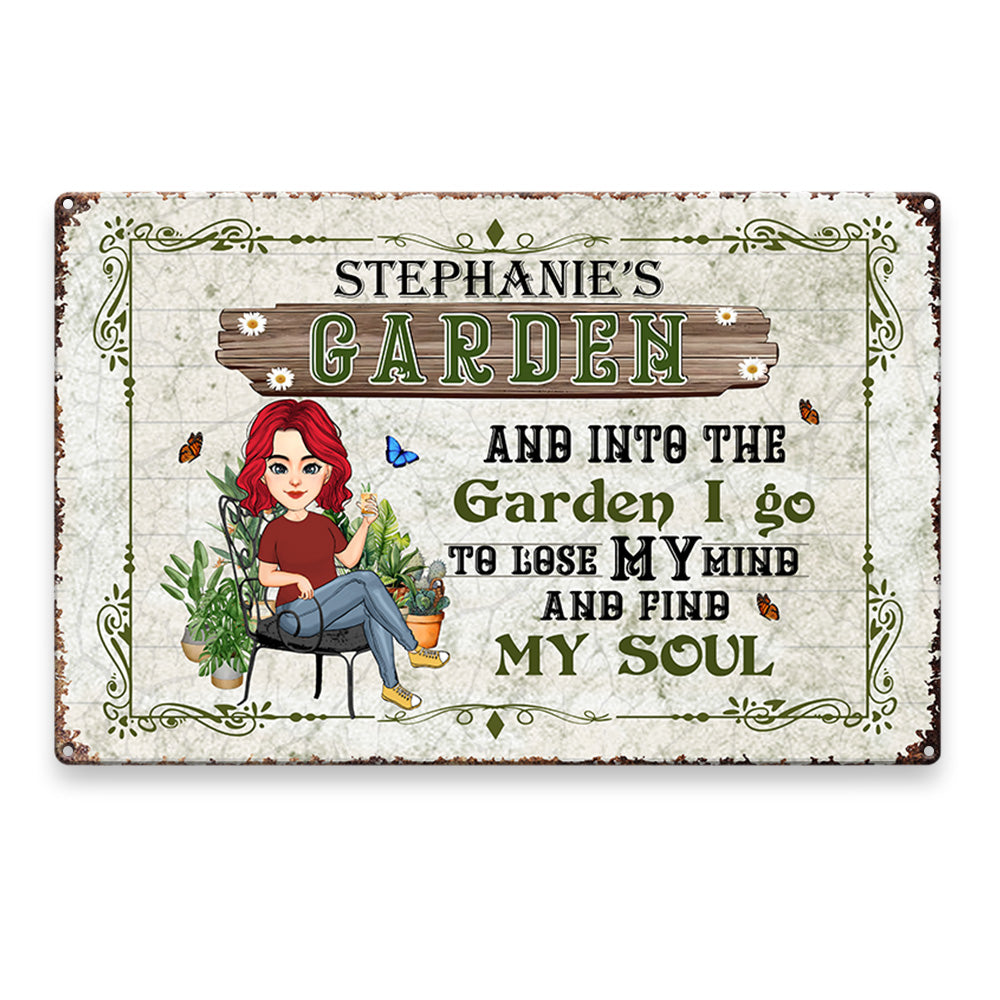 Garden Is My Soul - Custom Metal Sign For Gardening Lovers - Personalized Garden Metal Sign NA04 Li29