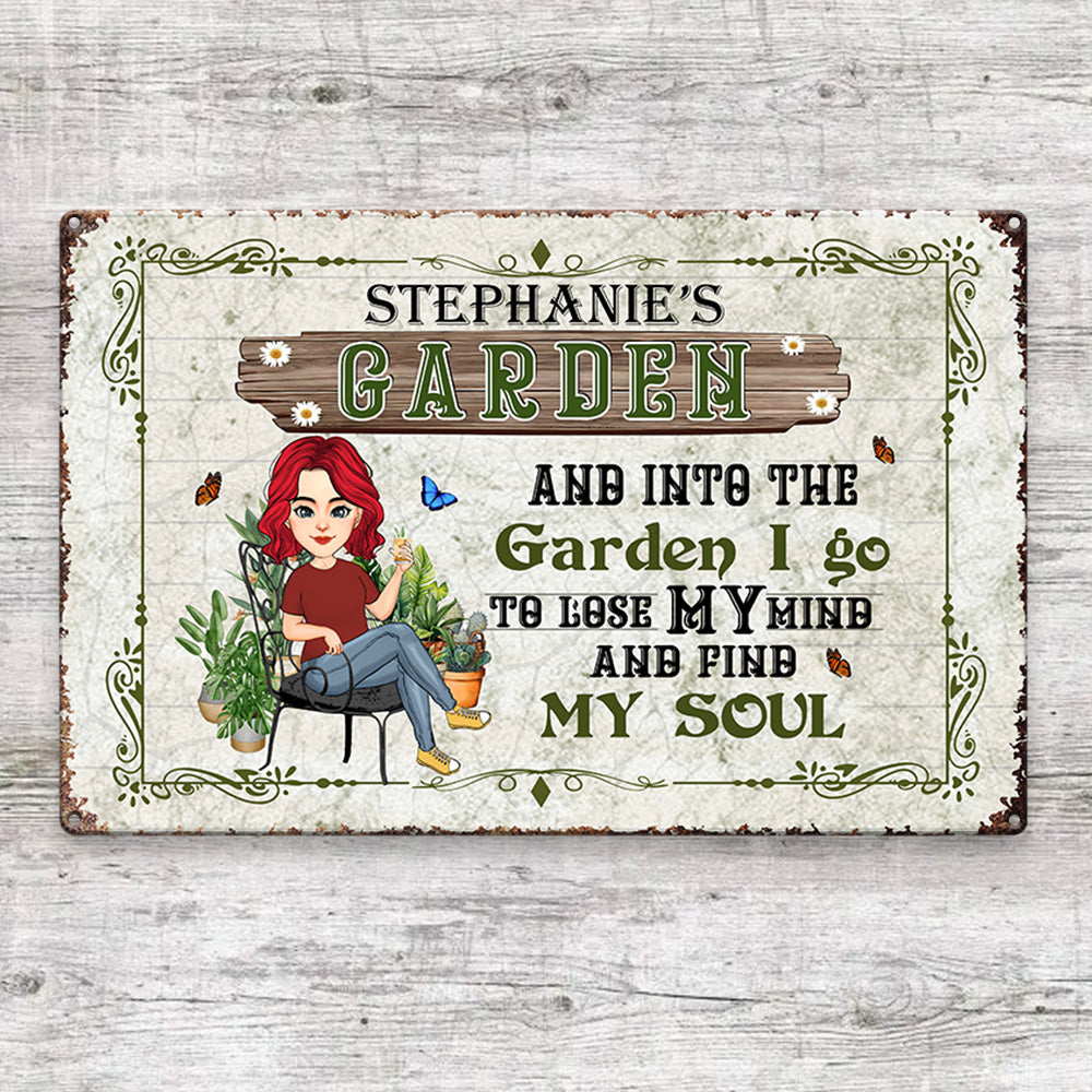 Garden Is My Soul - Custom Metal Sign For Gardening Lovers - Personalized Garden Metal Sign NA04 Li29