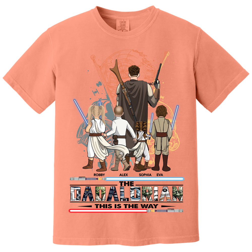 Best Dad Ever - The Dadalorian Personalized Shirt Gift For Dad - Custom Father's Day Gift 2025 New Nh00