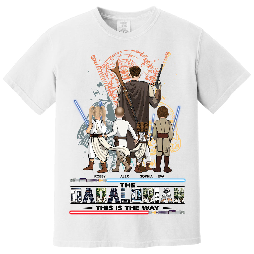 Best Dad Ever - The Dadalorian Personalized Shirt Gift For Dad - Custom Father's Day Gift 2025 New Nh00