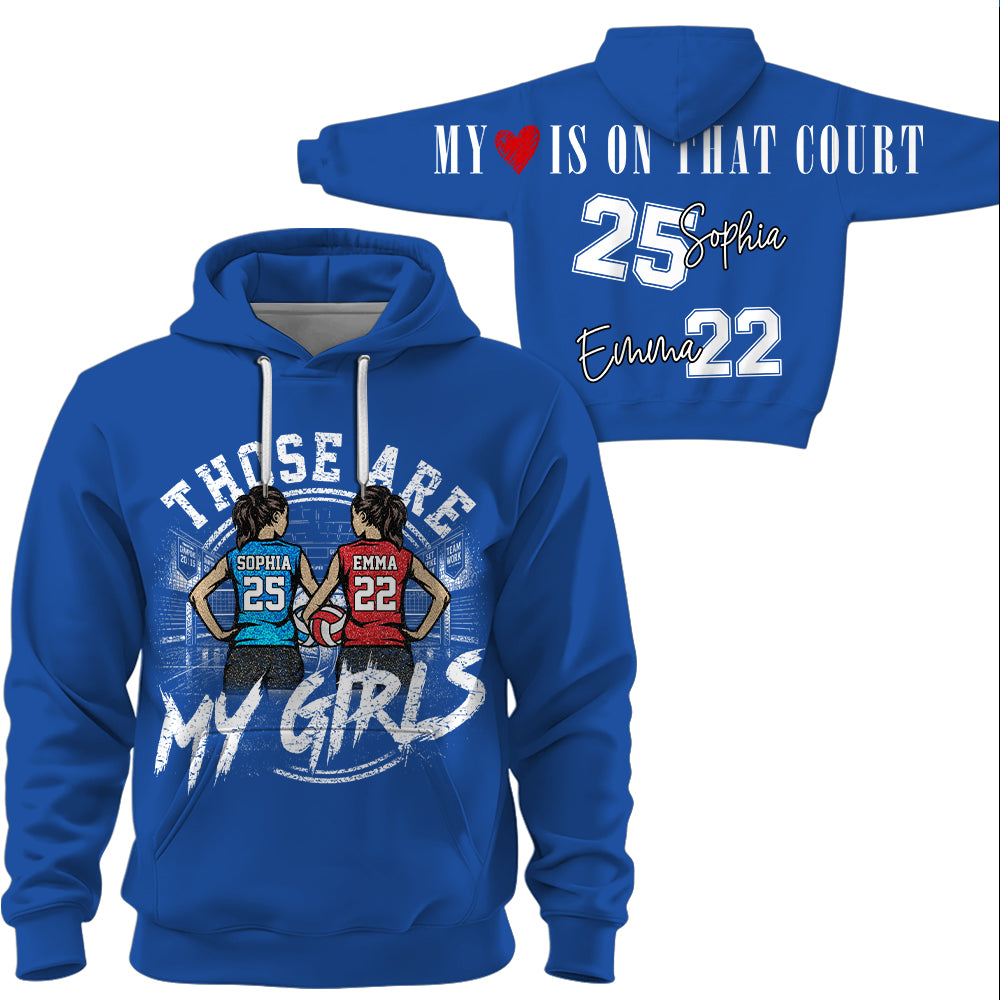 Personalized Those Are My Girls Volleyball Mom Shirt, Custom Sports Mom Gameday Shirt T1807 VH01