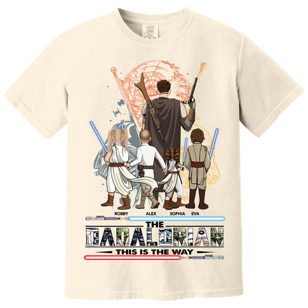 Best Dad Ever - The Dadalorian Personalized Shirt Gift For Dad - Custom Father's Day Gift 2025 New Nh00
