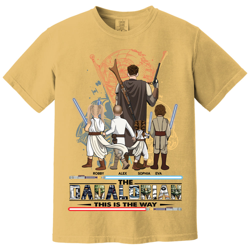 Best Dad Ever - The Dadalorian Personalized Shirt Gift For Dad - Custom Father's Day Gift 2025 New Nh00