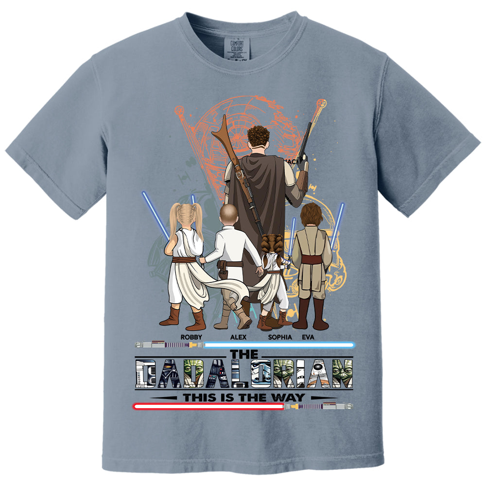 Best Dad Ever - The Dadalorian Personalized Shirt Gift For Dad - Custom Father's Day Gift 2025 New Nh00