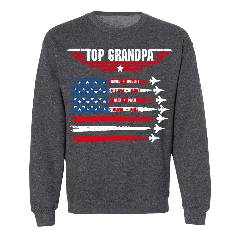Personalized Top Grandpa, Dad T-shirt, 4th of July Shirt, Gift For Grandpa, Dad