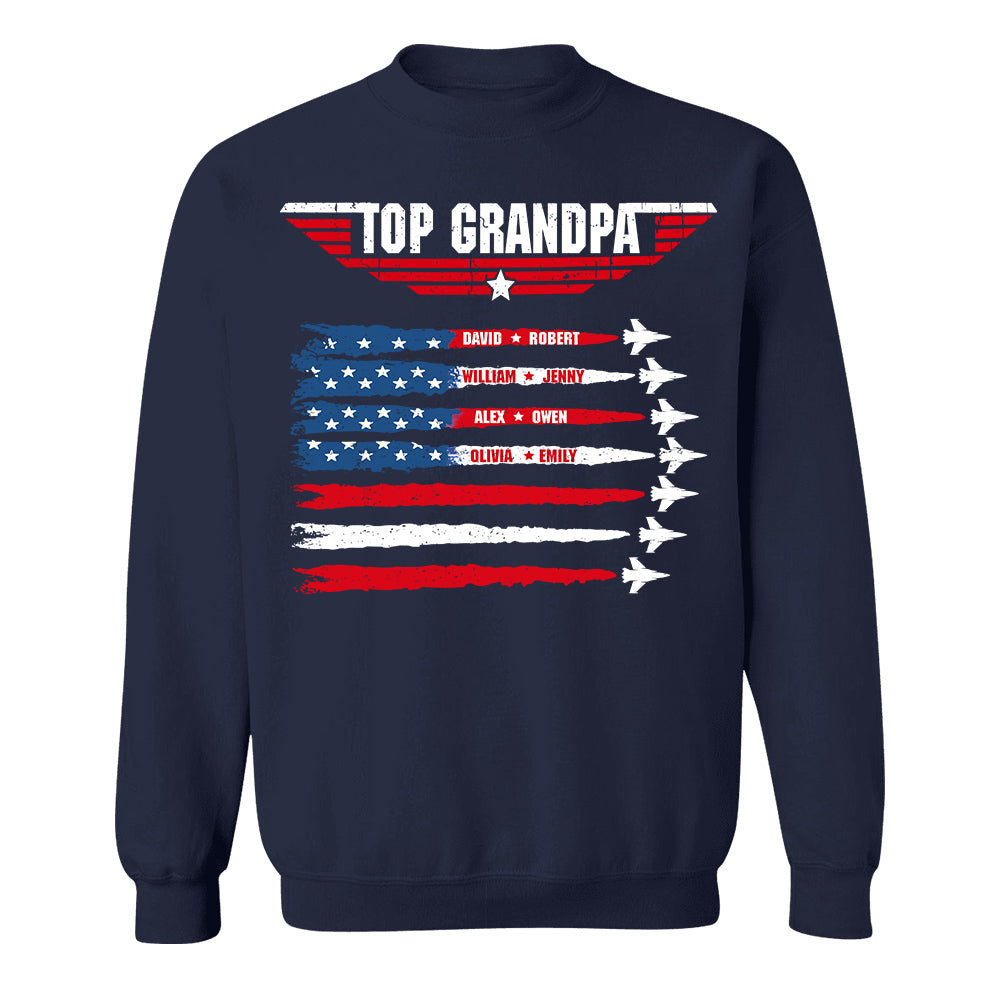 Personalized Top Grandpa, Dad T-shirt, 4th of July Shirt, Gift For Grandpa, Dad