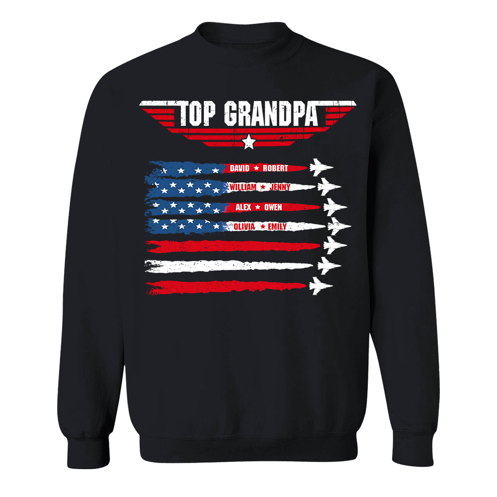 Personalized Top Grandpa, Dad T-shirt, 4th of July Shirt, Gift For Grandpa, Dad