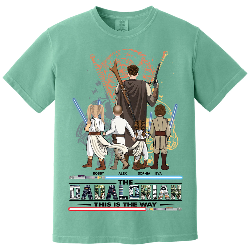 Best Dad Ever - The Dadalorian Personalized Shirt Gift For Dad - Custom Father's Day Gift 2025 New Nh00