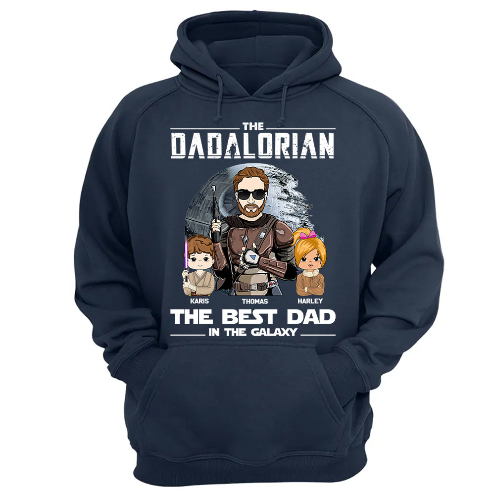 Personalized The Dadalorian The Best Dad In The Galaxy Shirt Gift For Dad - Birthday & Father's Day Gift