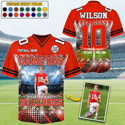 Custom Photo Football Game Day Football Jersey Gift For Football Lovers - Personalized Gift For Football Player Do99