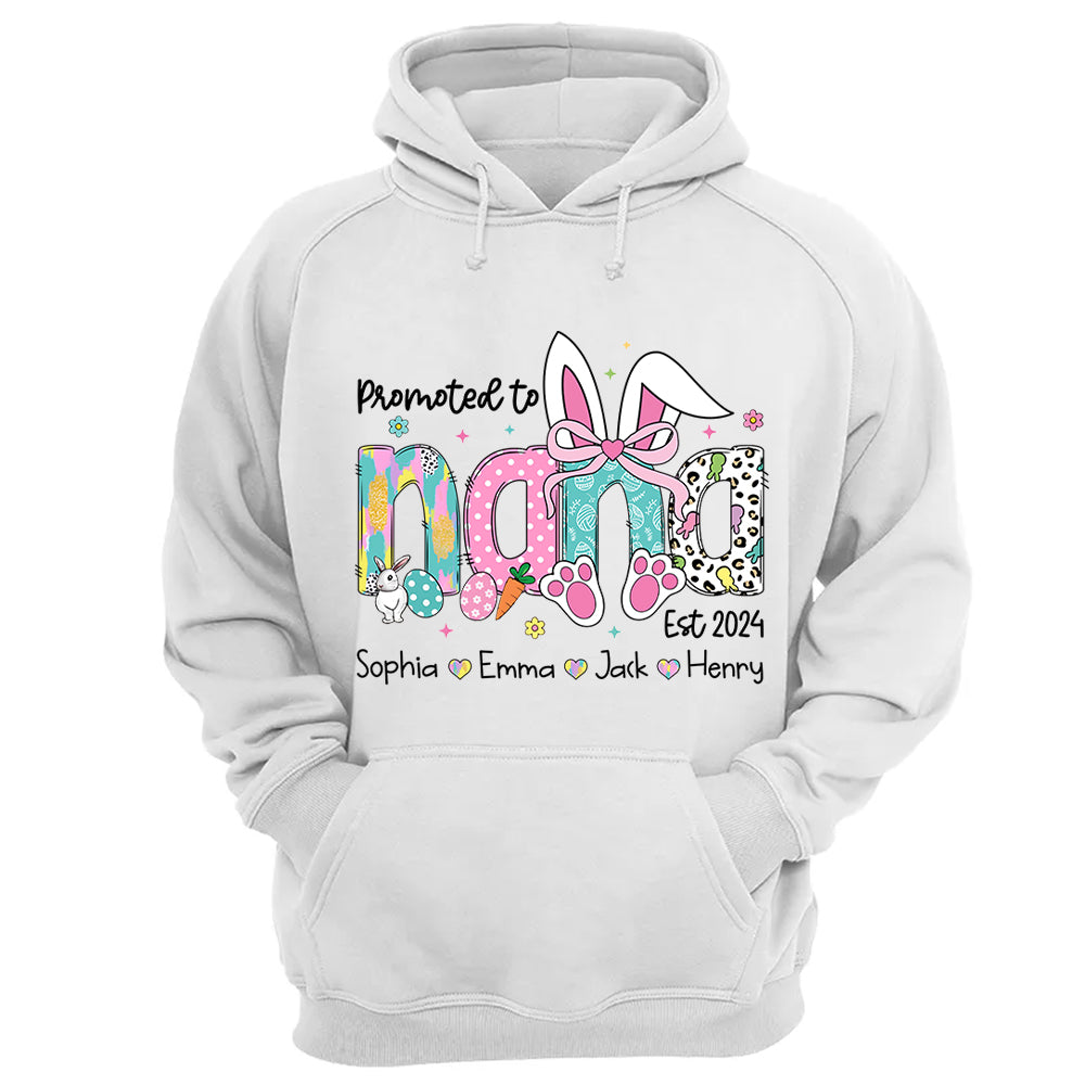 Promoted to Grandma, Personalized Grandma Peeps Easter Shirt, Custom Nickname And Kids T1807 VH01