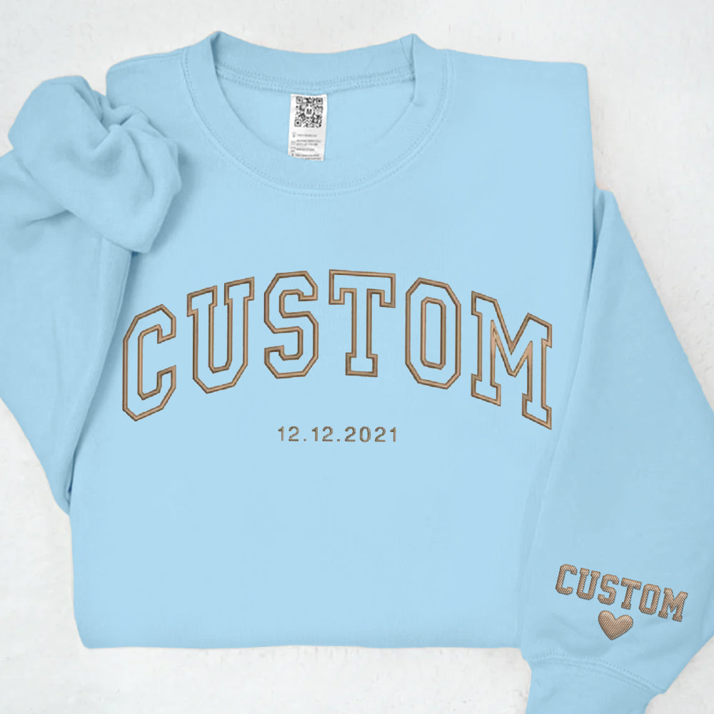 Custom Embroidered Sweatshirts, Hoodie Personalized Gift for Men or Women