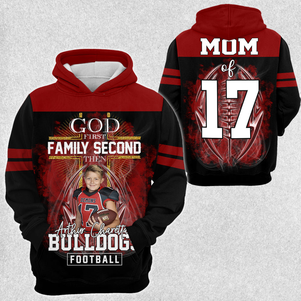 God First Family Second Then Sport Name Personalized Photo All Over Print Shirt Tu20