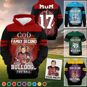 God First Family Second Then Sport Name Personalized Photo All Over Print Shirt Tu20