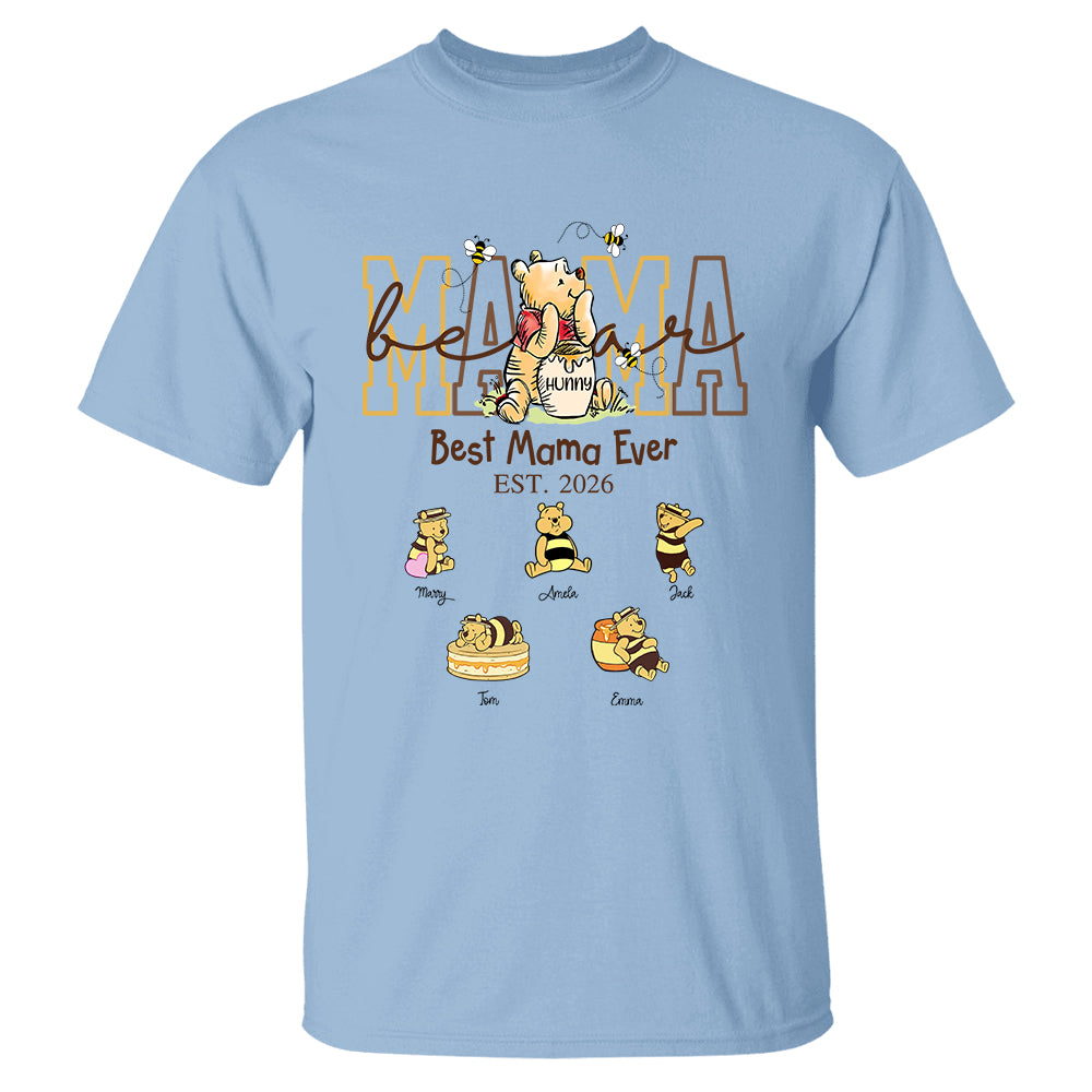 Mama Bear, Best Mama Ever, Personalized Mama Bear Grandma Bear Est Shirt Sweatshirt, Gift For Mom Grandma Gift For Mother's Day